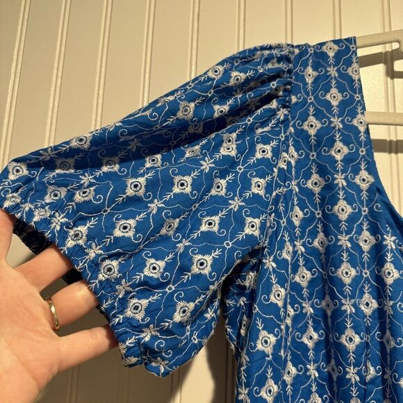 Rhode Target Blue Eyelet Mini Dress Size XL - Picture 3 of 8
